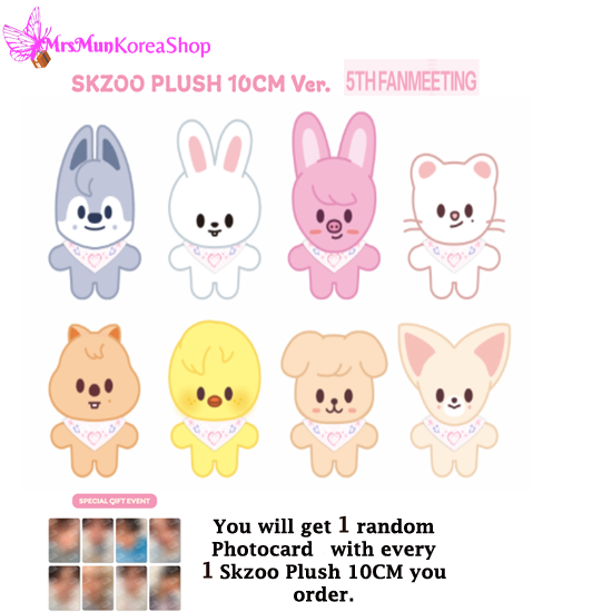 Stray Kids SKZOO PLUSH 10CM Ver. - SKZ 5'clock – MrsMunKorea Shop Stray Kids SKZOO PLUSH 10CM Ver. - SKZ 5'clock – MrsMunKorea Shop