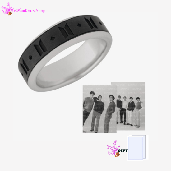 BTS Monochrome Black Ring – MrsMunKorea Shop BTS Monochrome Black Ring – MrsMunKorea Shop