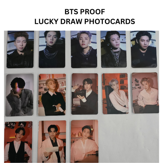 BTS PROOF LUCKYDRAW PHOTOCARDS