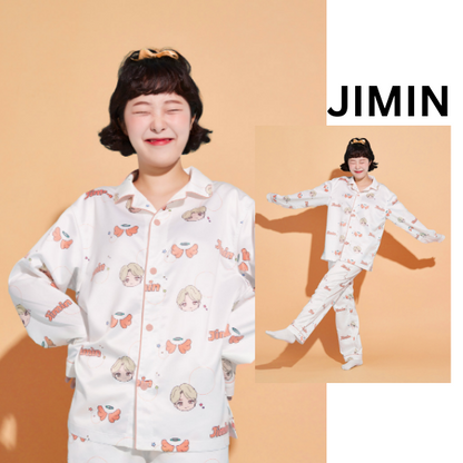 BTS TinyTan Big Face Pajama SET