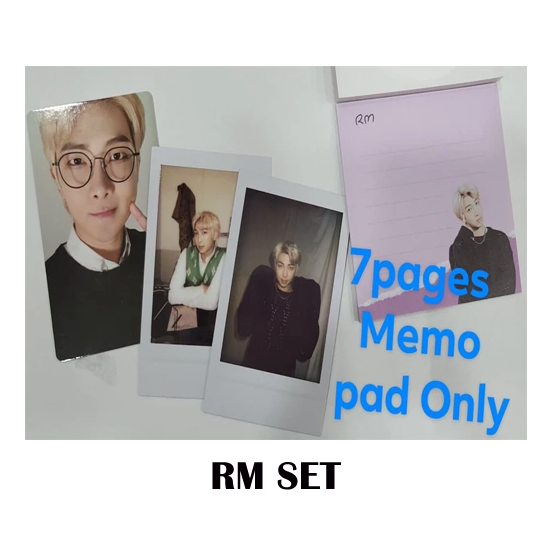BTS Deco Kit Per member Instant Photoset + Back to Back Photocard + Memo Pad Set