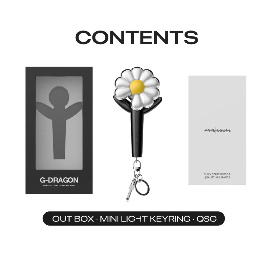 G-Dragon Official Mini Light Keyring Mint