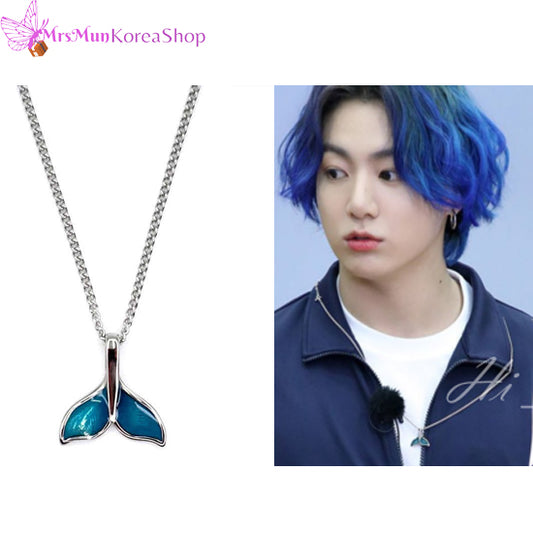 Delixer Blue Tail Dolphin Tail Pendant Men's Women's Necklace (Sponsored by abandoned animals)