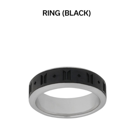 BTS MONOCHROME リング ブラック XL BTS Monochrome Black Ring – MrsMunKorea Shop