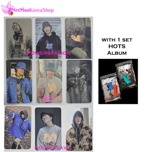 BTS J-Hope Hope On The Street Lucky Draw Photocards SET with Album