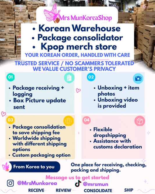 KOREAN ADDRESS / WAREHOUSE RENTAL SERVICE (Payment will be together with shipping fees)