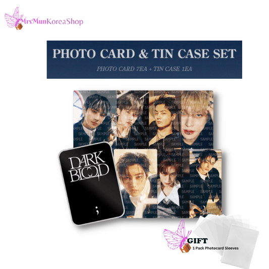 Enhypen Dark Blood Photocard and Tin Case SET