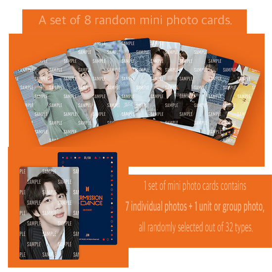 BTS PERMISSION TO DANCE BLUE MINI PHOTOCARD SET (ON Stage)
