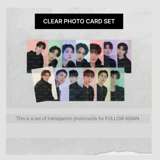 Seventeen Clear Photo Card Set (Follow Again)