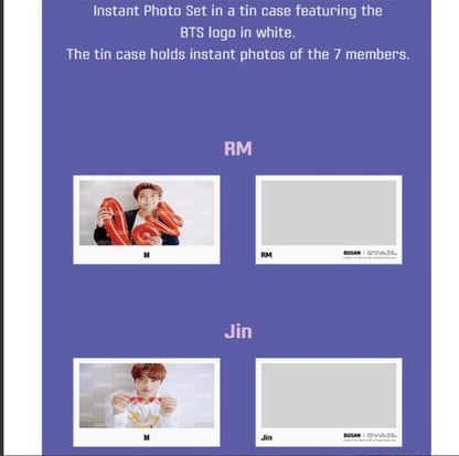 BTS Yet To Come Instant Photo Set