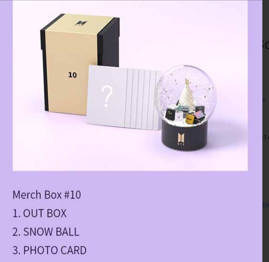 Коробка с сувенирами BTS 10 «Снежок»